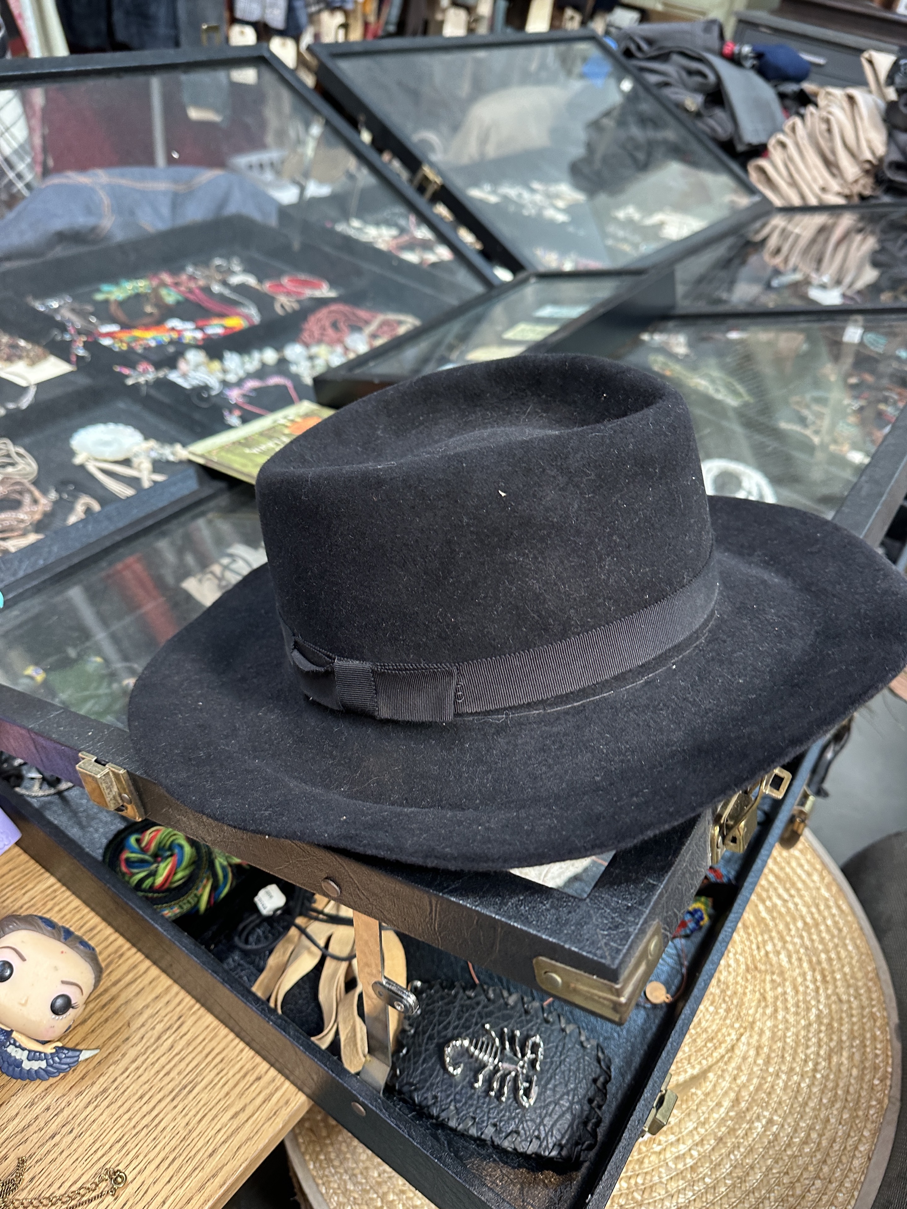 Black hat at the shop