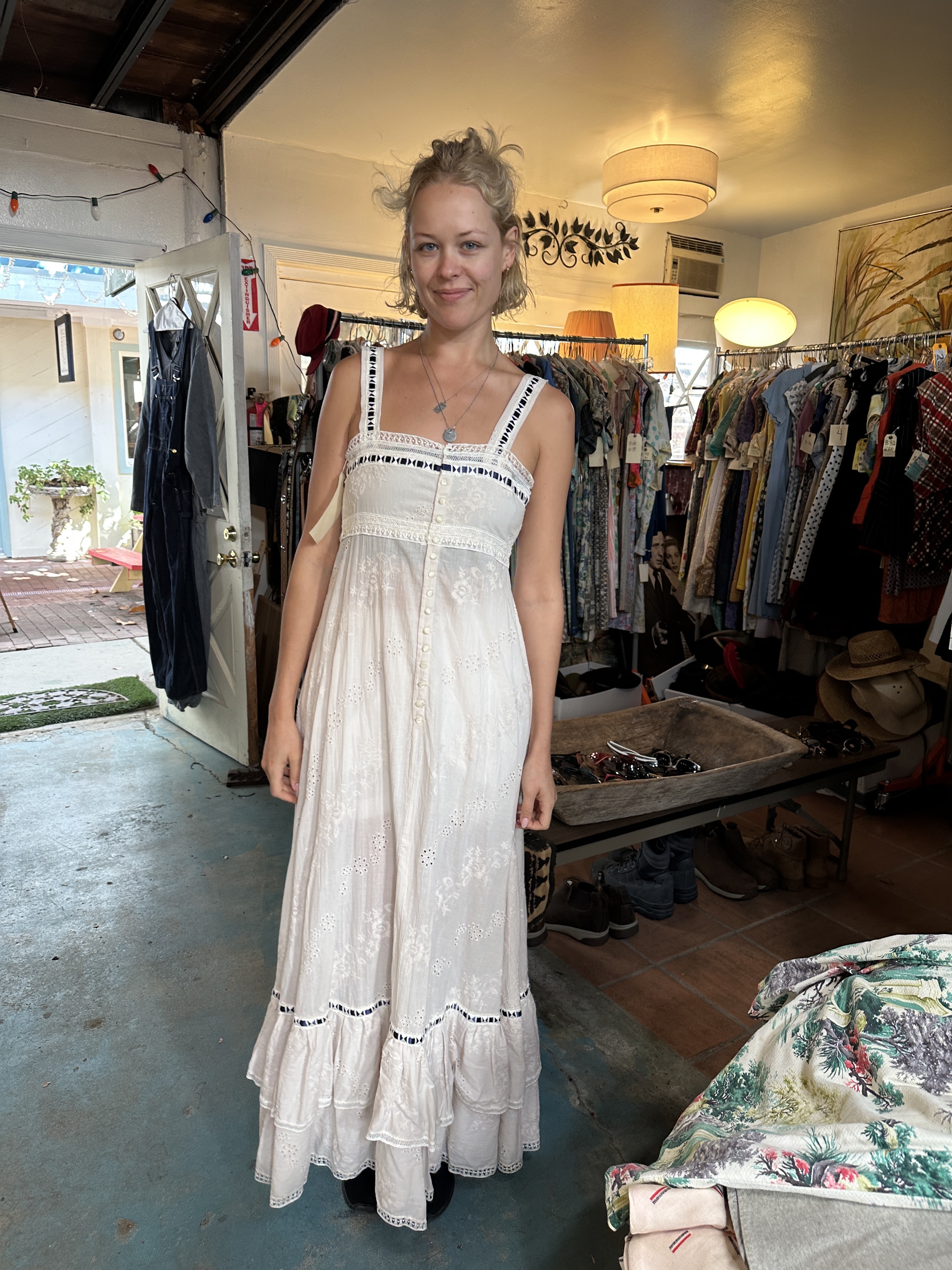 White dress in the shop
