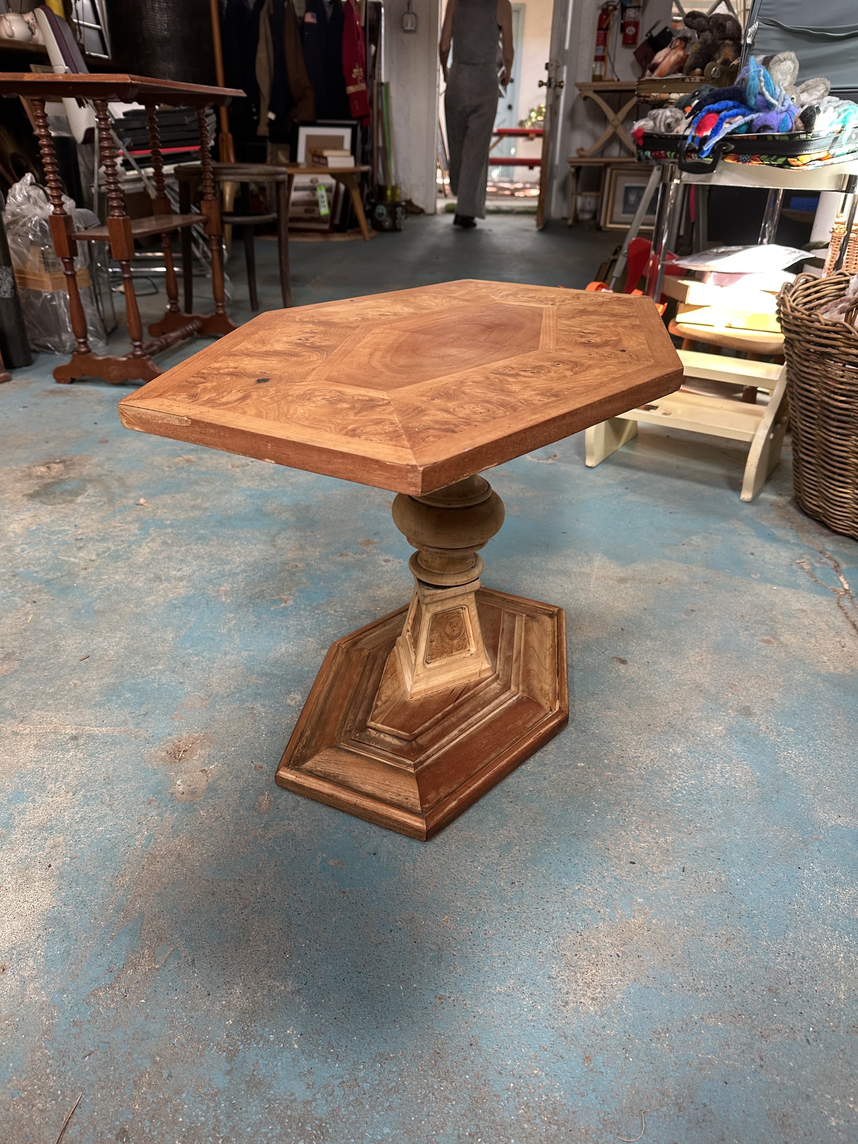 Featured carved wood table